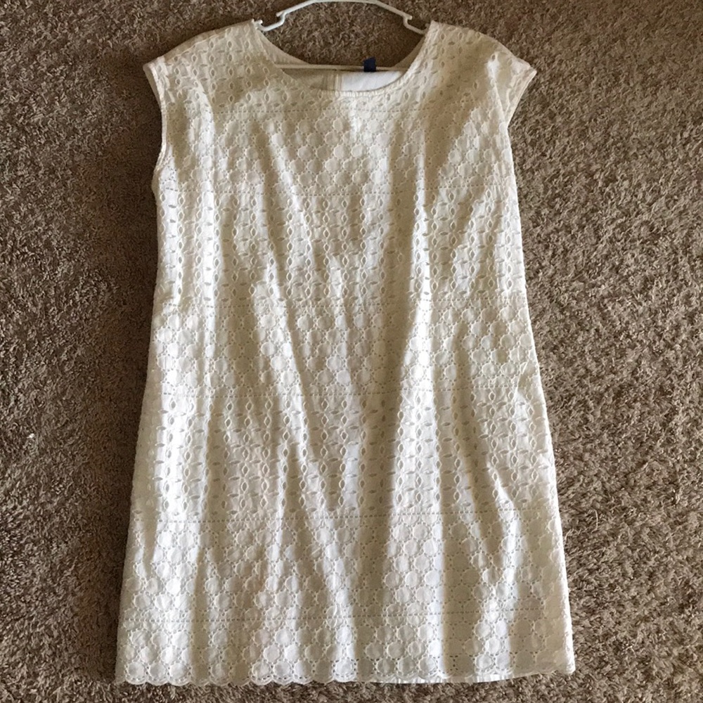 Old Navy Cream Lace Midi Dress